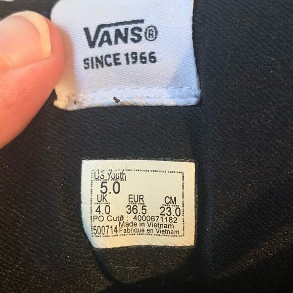 VANS Ward High Top Black Chili Checkerboard Red/White Skate Shoes Youth Size 5 - Picture 6 of 6